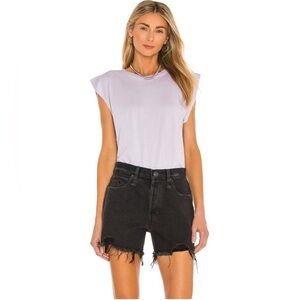 NWT Free People Makai Black Distressed Denim Cutoff Shorts